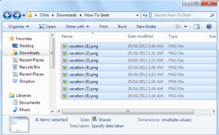 تغییر نام فایل ها به صورت همزمان در ویندوز با استفاده از ویندوز اکسپلورر