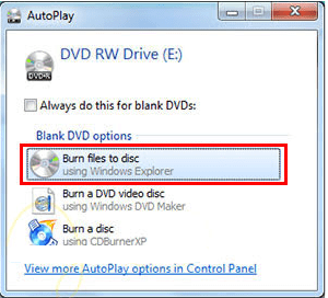 آموزش نحوه رايت کردن CD و DVD در ويندوز 7