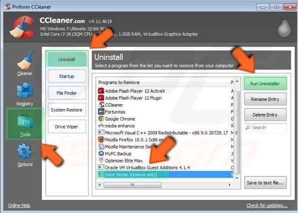 حذف کردن کامل برنامه ها در ویندوز با استفاده از CCleaner
