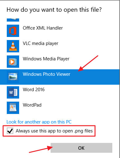 تنظیم Windows Photo Viewer به عنوان Default Image Viewer