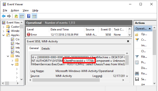 با استفاده از Event Viewer مشکل WMI Provider Host را شناسایی کنید