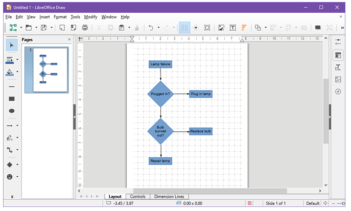 نرم افزار LibreOffice Draw