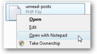 Add Open with Notepad to the Context menu to open all