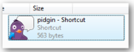 Remove the shortcut extension from the newly created shortcut in Windows 7